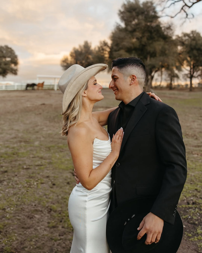 Western Romance in the Zaria Gown: A Cowboy-Inspired Engagement to Remember