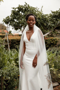 Kalani Crepe Gown - Ivory