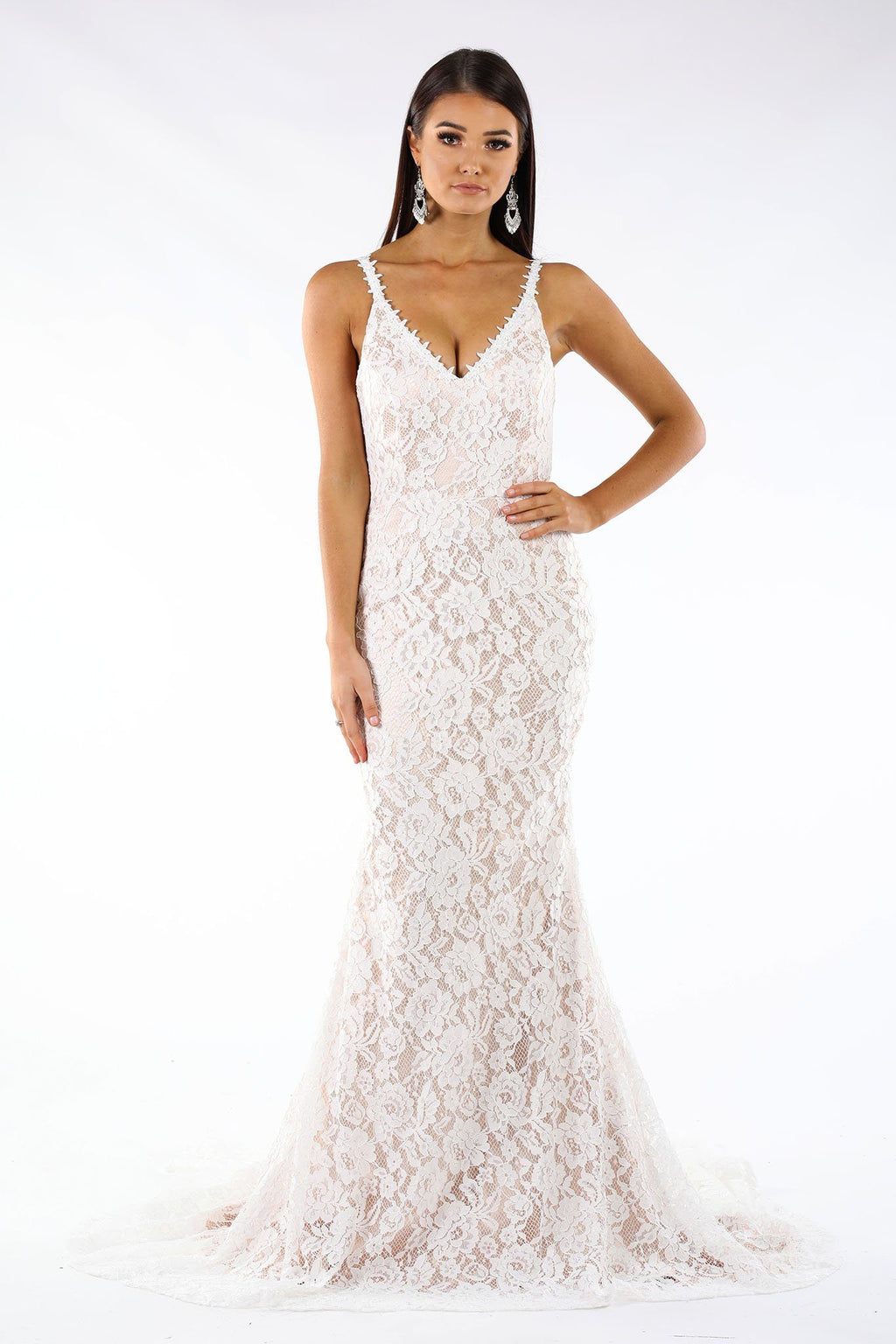 Fiona Lace Gown - Ivory/Champagne 6XL Fiona Lace Gown - Ivory/Champagne 6XL