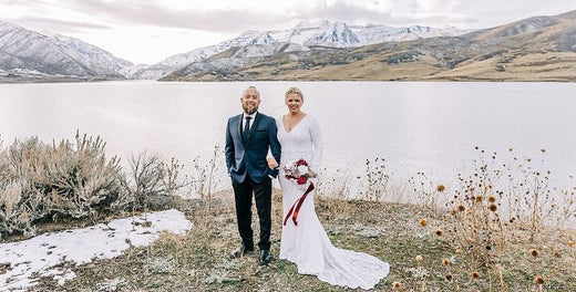 A Winter Wonderland: Elena Gown at a Snowy Utah Wedding