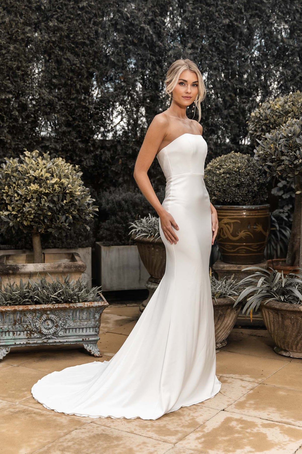 Angelisa Strapless Satin Gown - Ivory 5XL Angelisa Strapless Satin Gown - Ivory 5XL