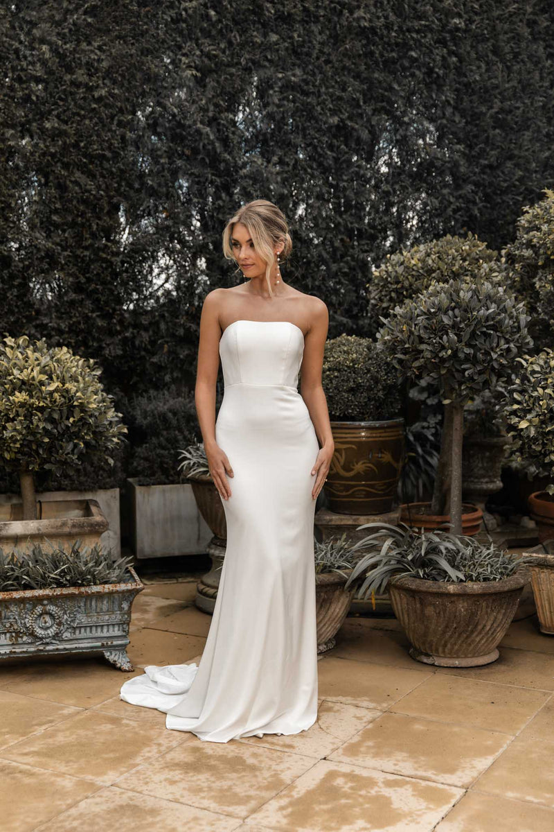 Angelisa Strapless Satin Gown - Ivory XXL Angelisa Strapless Satin Gown - Ivory XXL