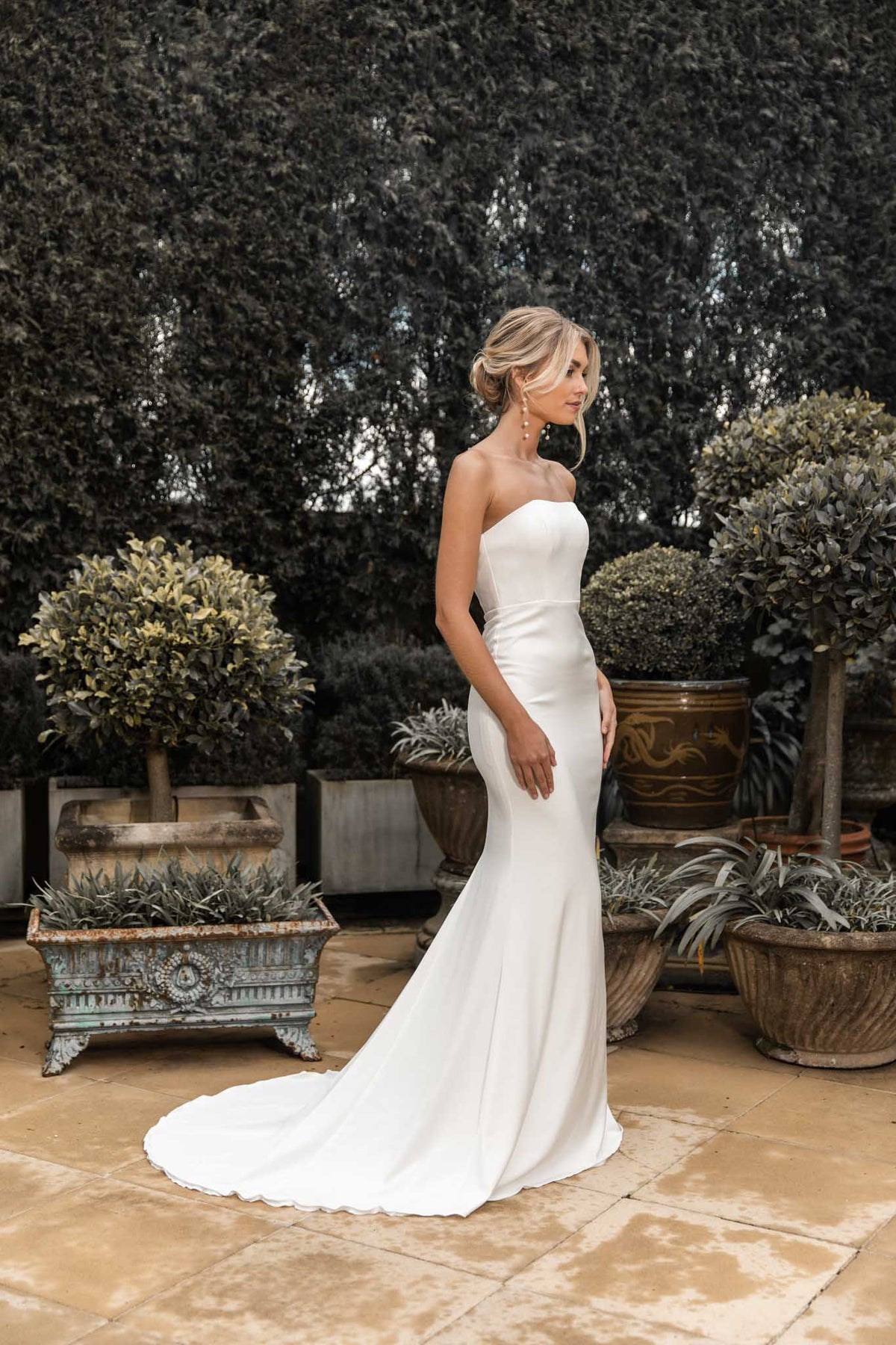Angelisa Strapless Satin Gown - Ivory NB LUXE Angelisa Strapless Satin Gown - Ivory NB LUXE