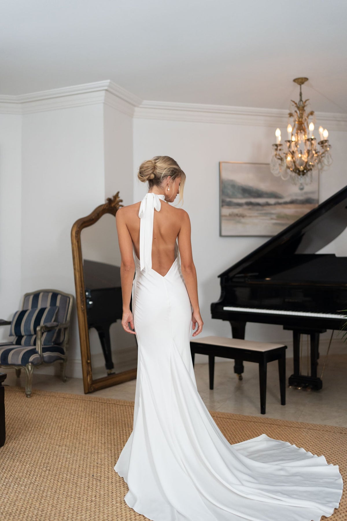 EDEN High Neck Satin Gown EDEN High Neck Satin Gown