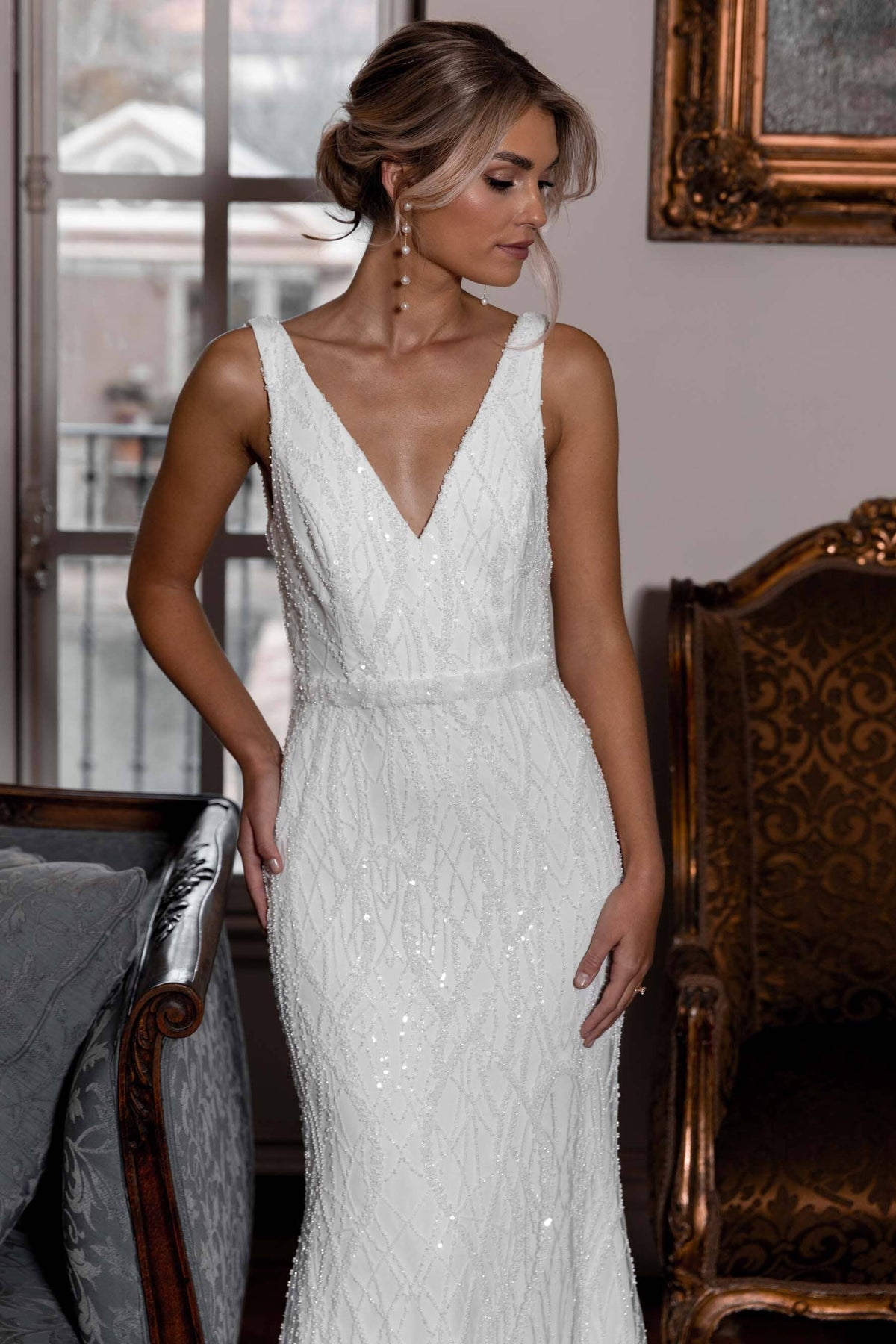 KALANI Embellished Gown - Ivory NB LUXE KALANI Embellished Gown - Ivory NB LUXE