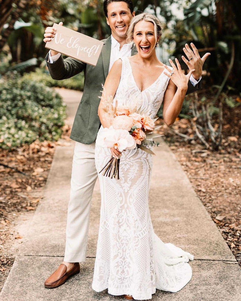 Kalani Pattern Sequin Gown - White/Nude NB LUXE Kalani Pattern Sequin Gown - White/Nude NB LUXE