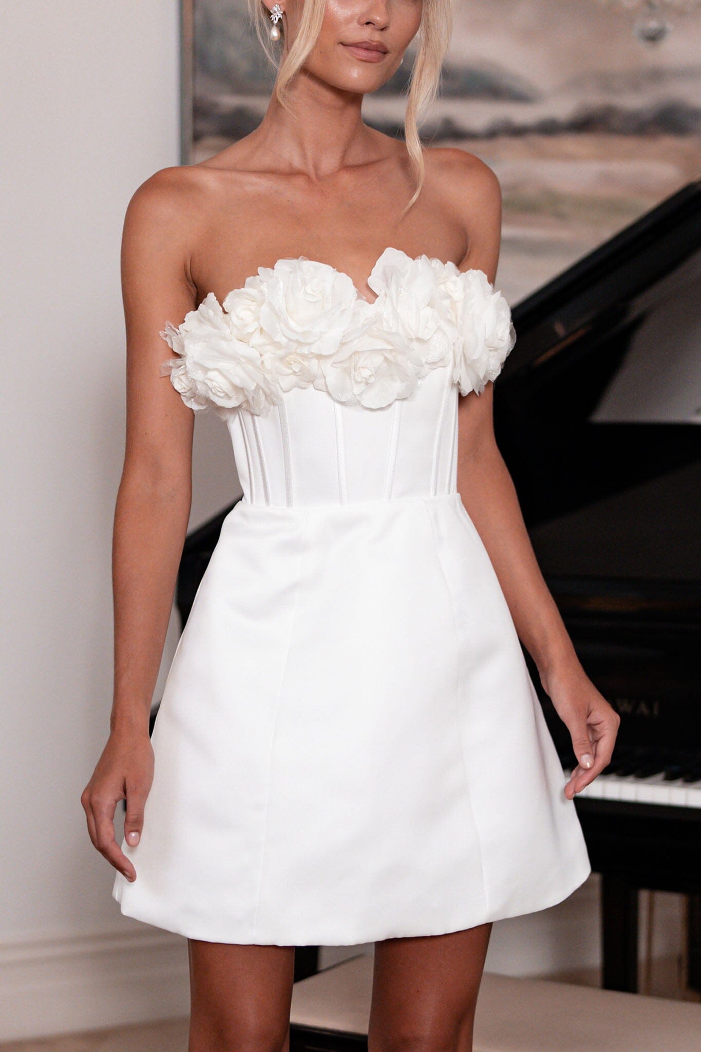 Rosella White Strapless Mini Dress | NB Luxe Bridal Dresses under