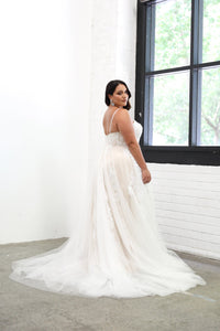 ANISSA Gown in Ivory/Champagne