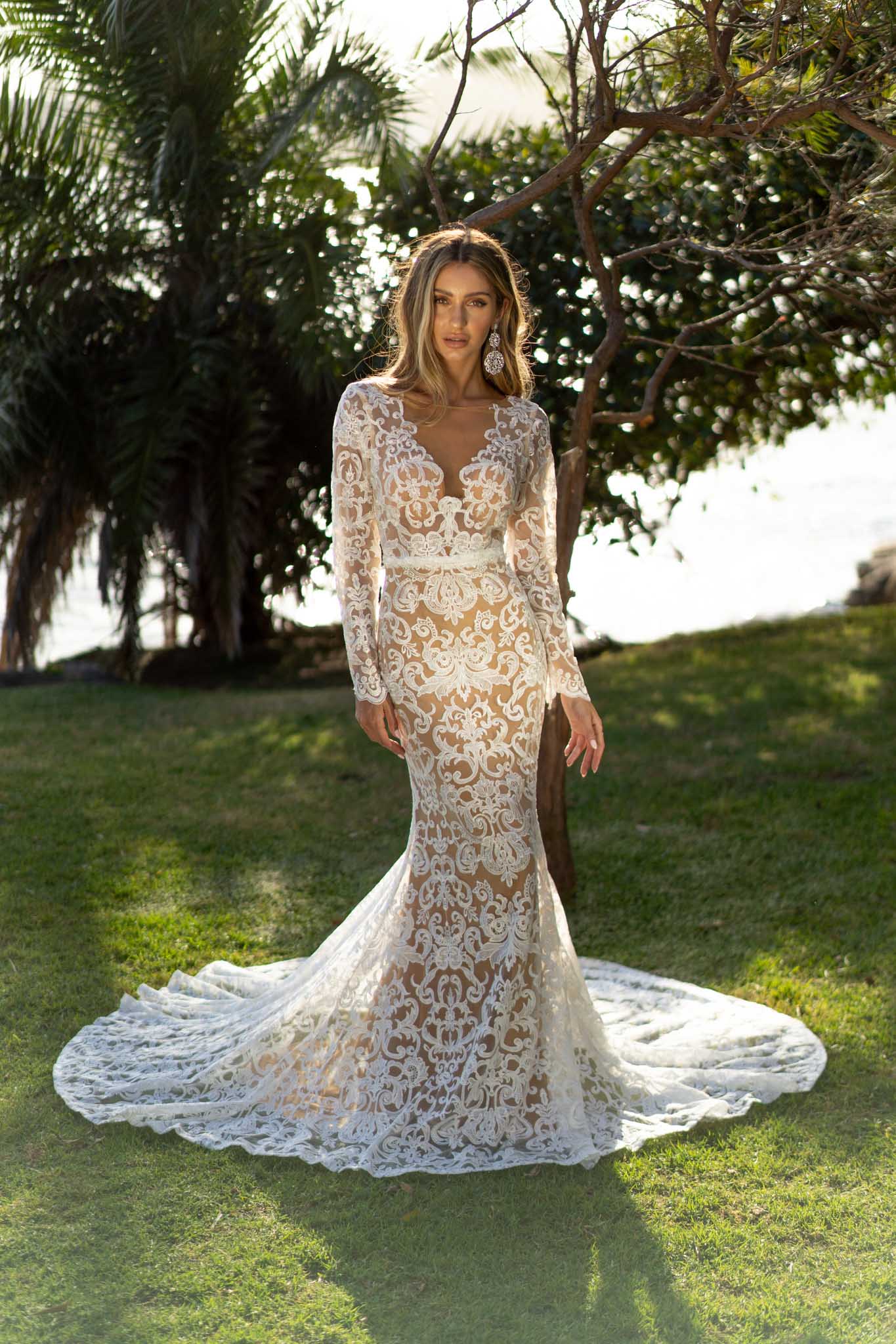 Athena Long Sleeve Gown NB LUXE