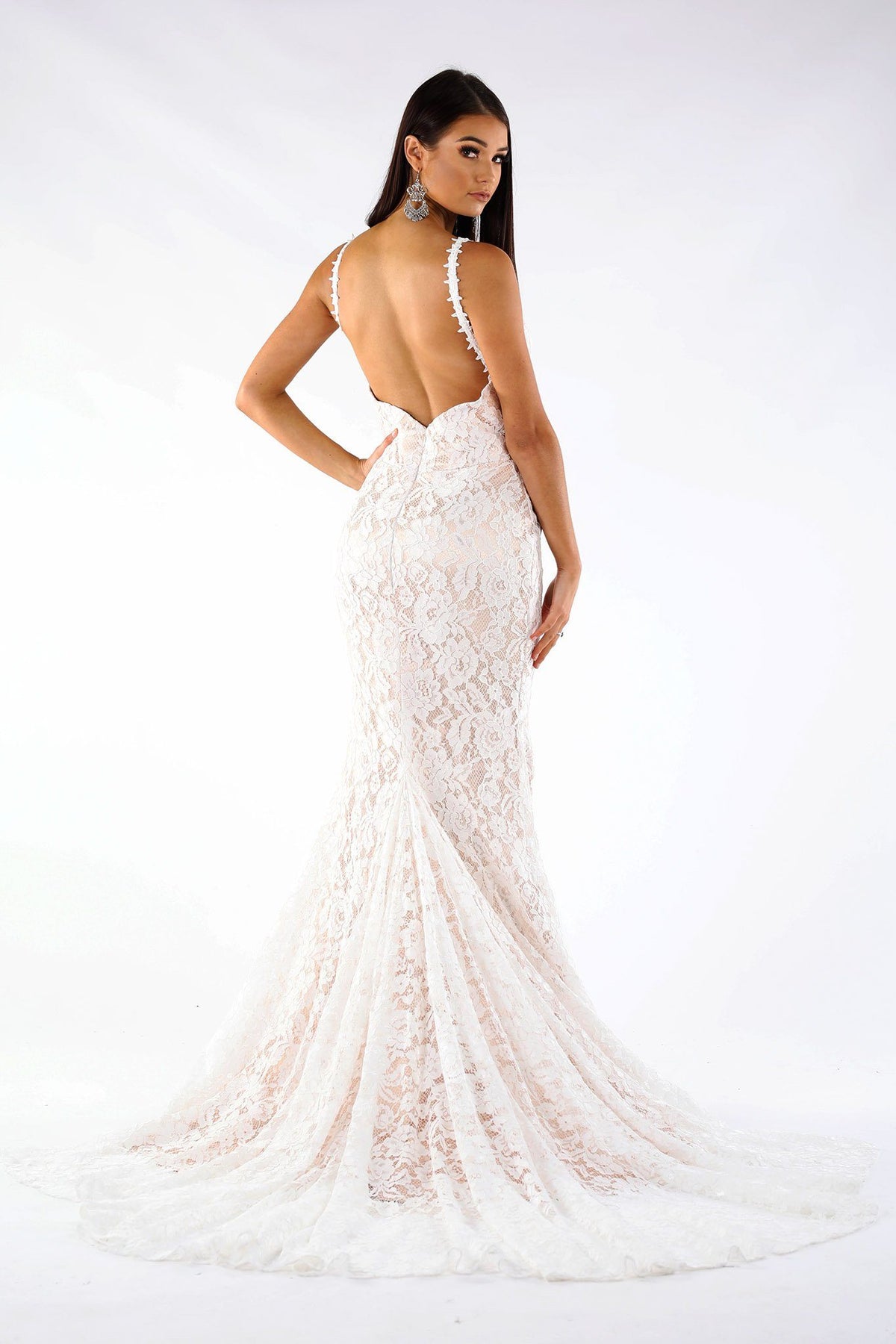 Fiona Lace Gown - Ivory/Champagne 6XL Fiona Lace Gown - Ivory/Champagne 6XL