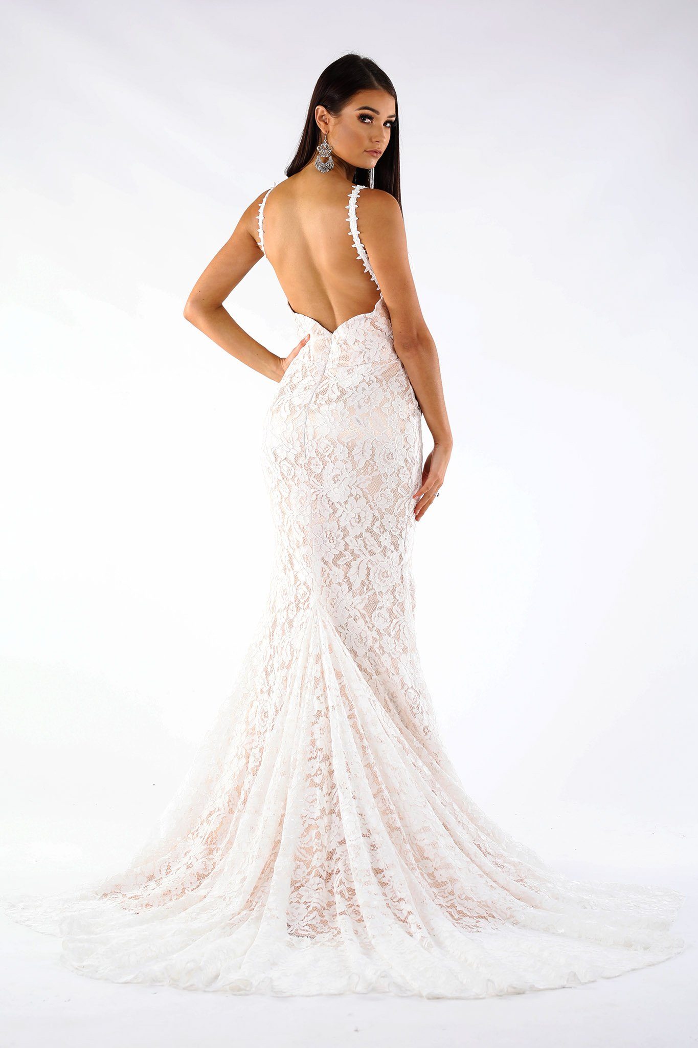 Fiona Lace Gown - Ivory/Champagne 6XL Fiona Lace Gown - Ivory/Champagne 6XL