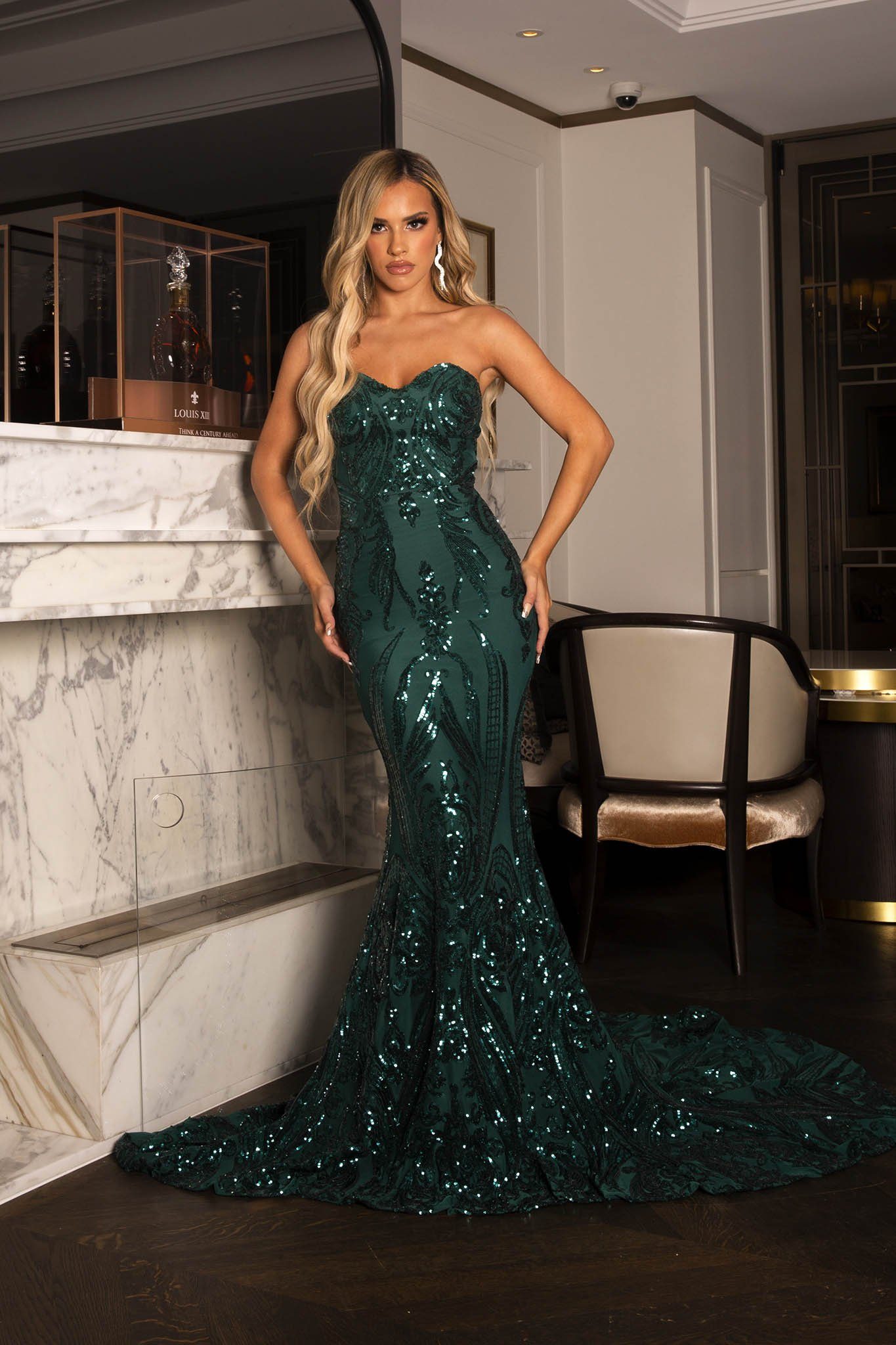 Emerald Green Prom Dress With Rhinestones, Sheer Corset Prom Dress, Elegant  Prom Dress, Green Evening Dress, Reception Dress, Evening Gown, - Etsy