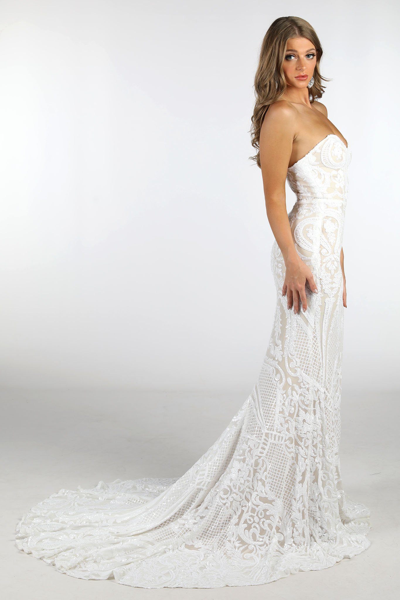 Gianna Gown - White/Nude – NB LUXE