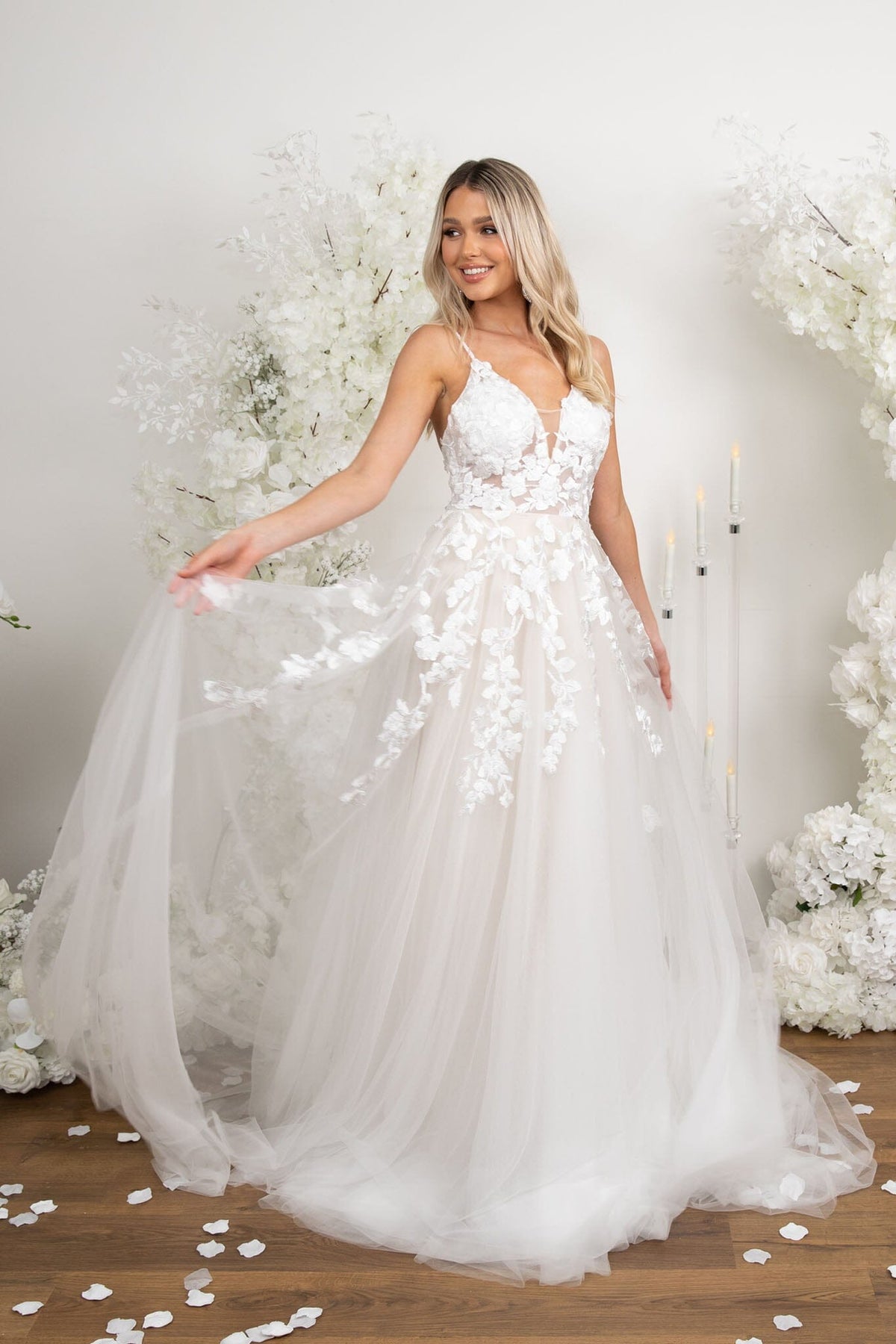 IRENE Gown in Ivory/Champagne NB LUXE IRENE Gown in Ivory/Champagne NB LUXE