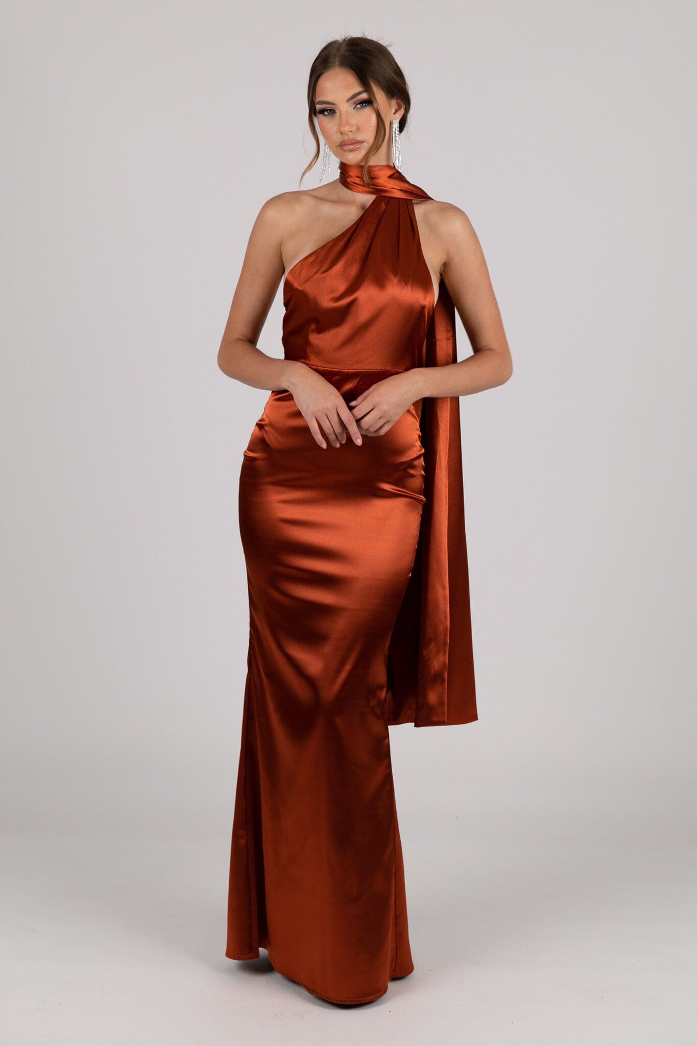 Burnt orange maxi dress on sale