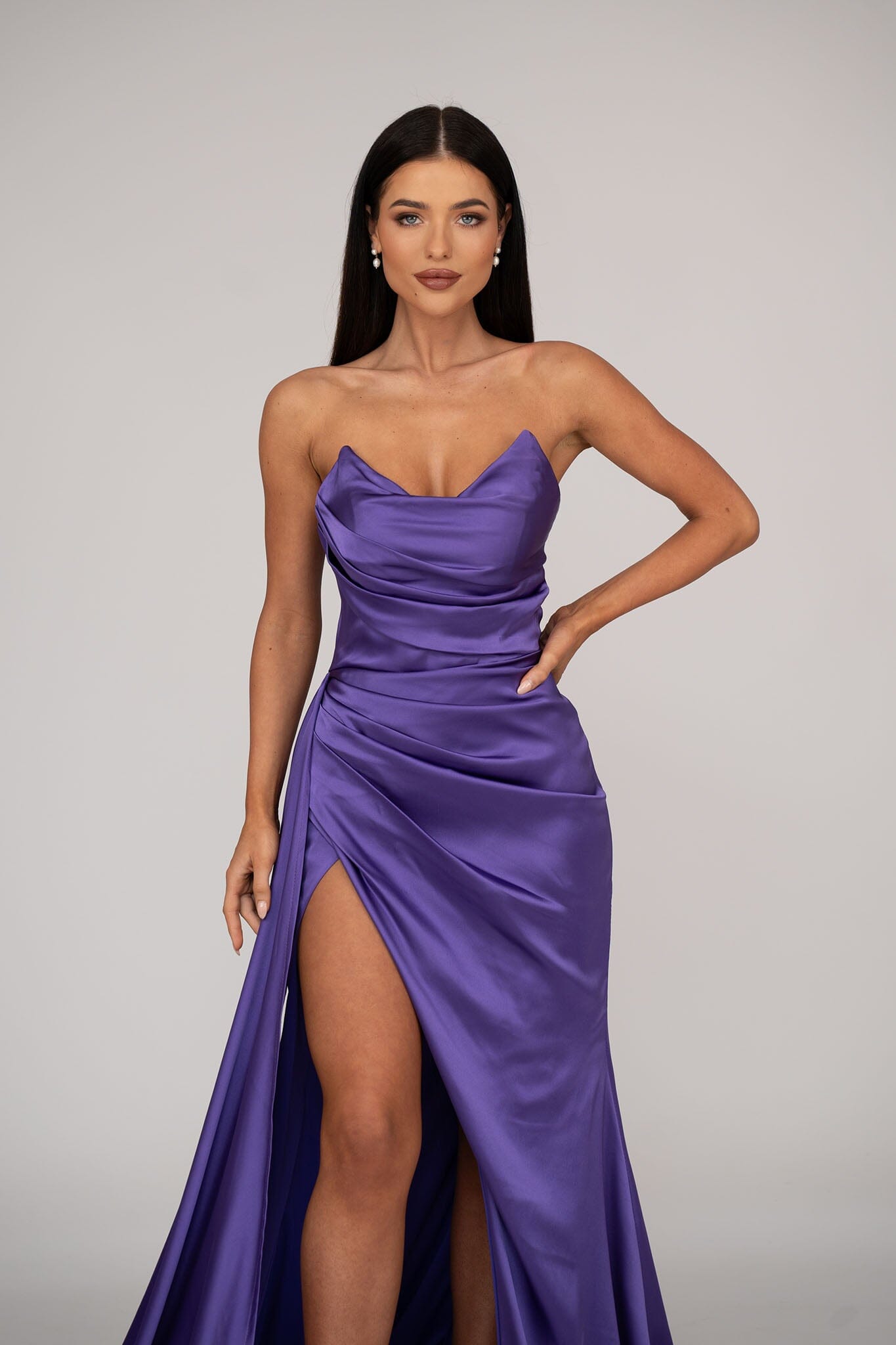 long satin purple dress Dark Purple Cowl Neck Silk Satin Maxi Length Slip Dress,Adjustable Spaghetti Straps,Eggplant Date Night,Grape Open Back Silky Bridesmaid