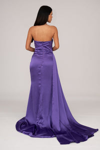 TYRA Satin Gown - Purple